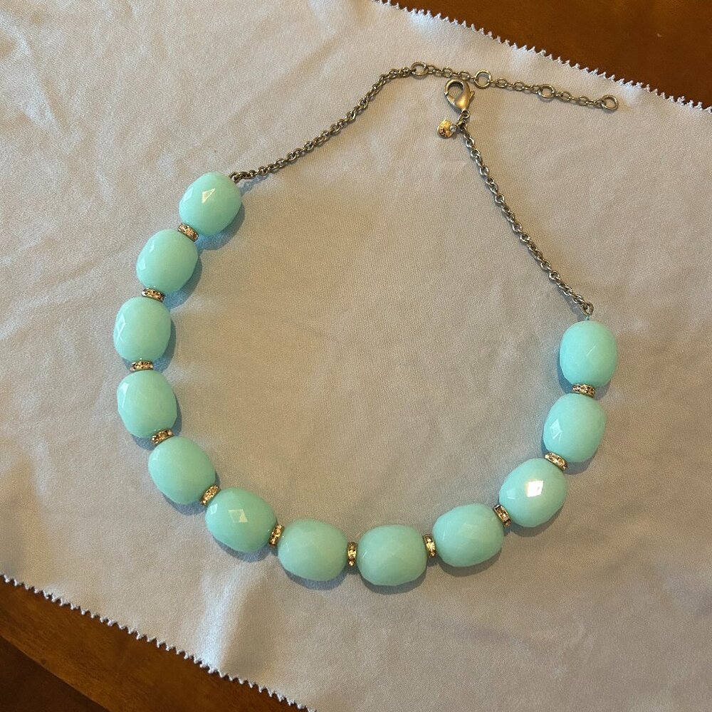 Turquoise Acrylic Beaded Necklace